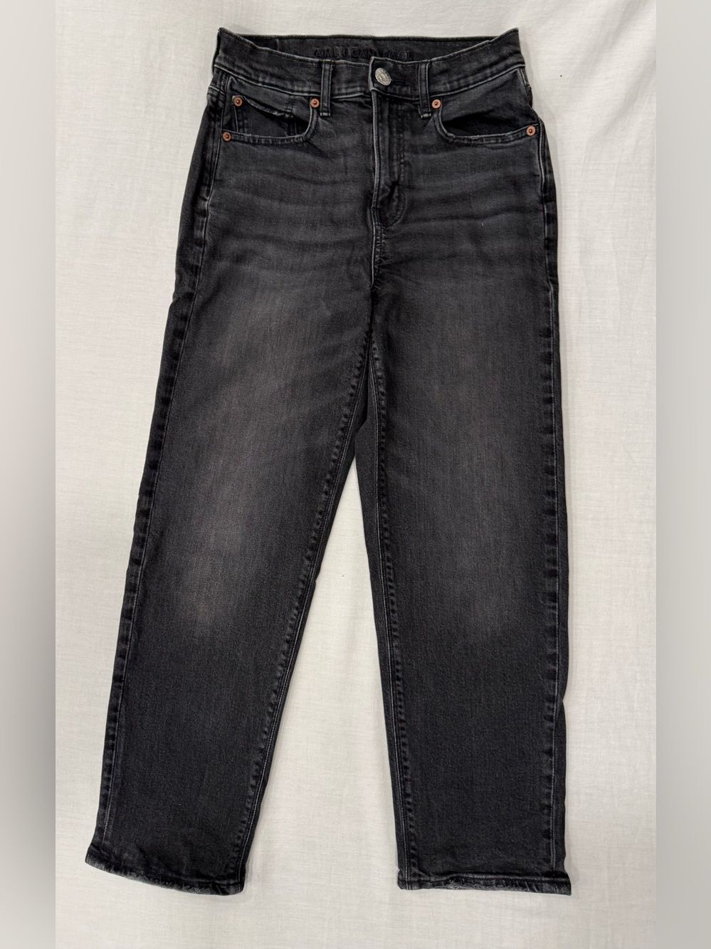 American Eagle Faded Black 90s Boyfriend Jeans 0 Short